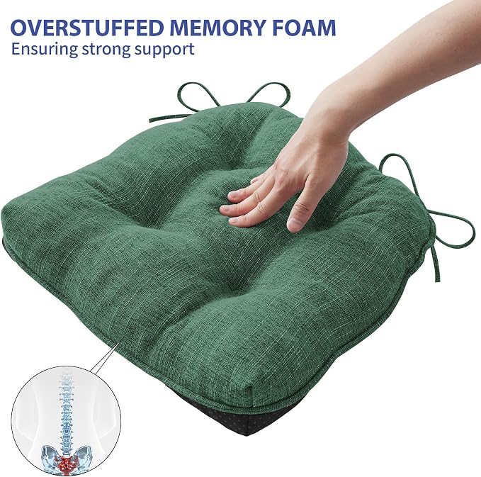 Chair Cushions for Dining Chairs Set of 4, Kitchen Chair Cushions, Chair Pads - Image 5