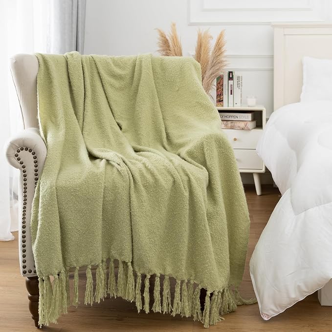 Gealaek Sage Green Throw Blanket Lightweight Fuzzy Soft Cozy Decorative Blankets - Image 7