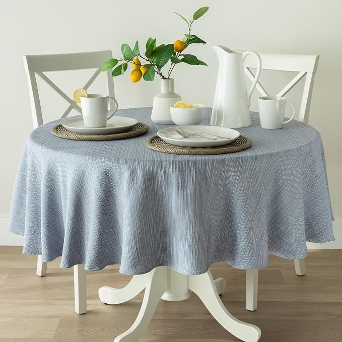 Benson Mills Cameron Textured Fabric Table Cloth, by BensonMills