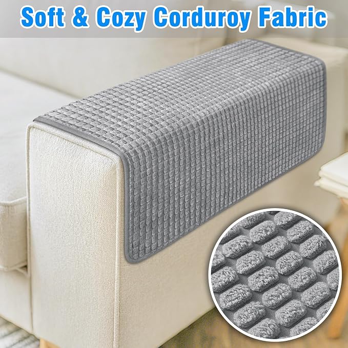 Couch Arm Covers, Sofa Arm Covers, Waterproof Armrest Cover - Image 4