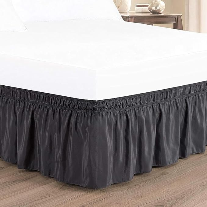 Dark Grey Wrap Around Bed Skirts - Image 3
