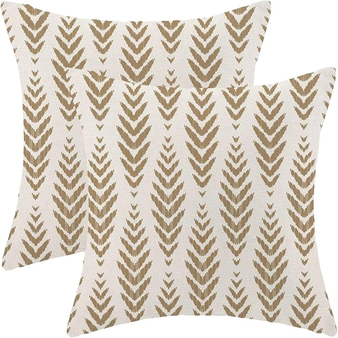 BETGINY Tan Khaki Boho Pillow Covers 20 x 20 Inch Pack of 2, Bohemian Ethnic by BETGINY