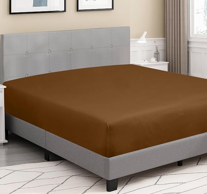 ROYALE LINENS 300 Thread Count 100% Long Staple Combed Cotton Fitted Sheet Queen - Image 4