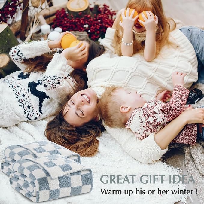 WRENSONGE Checkered Throw Blanket, Travel Lightweight Bed Blanket - Image 7