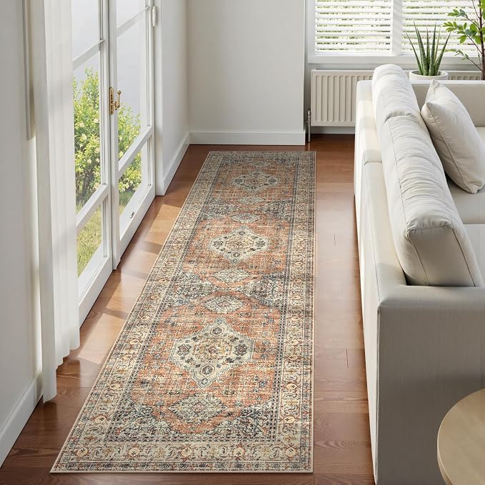 Lahome Oriental Hallway Runner Rug, 2.5x8 Kitchen Runner Non Slip Ultra-Thin by Lahome