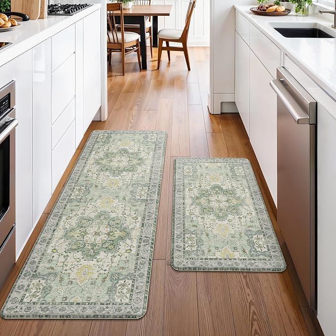GENIMO Kitchen Mats for Floor 2PCs, Washable Anti Fatigue Mat for Cushioned - Image 3