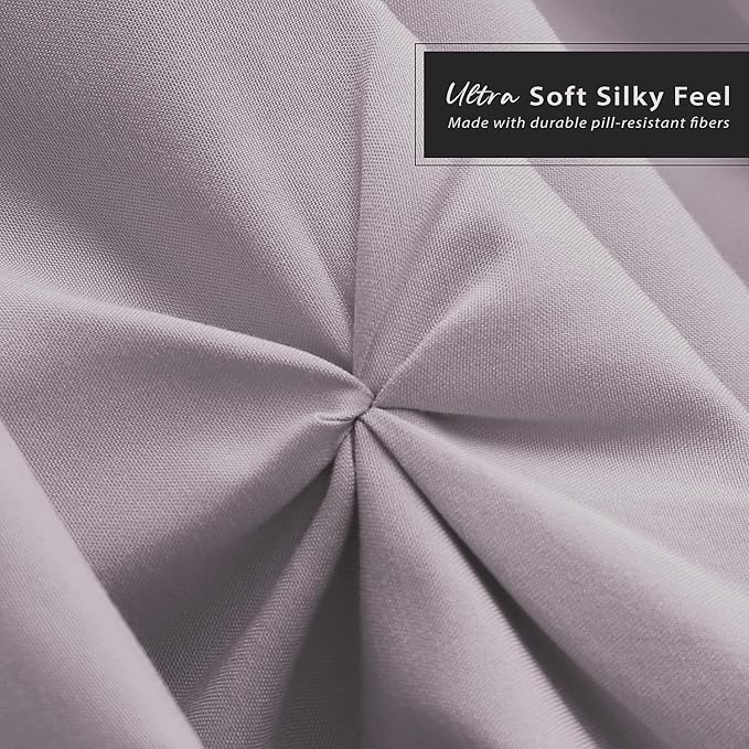 Nestl Dusty Purple Bed Skirt King Size, Pinch Pleat King Bed Skirt, Hotel - Image 5