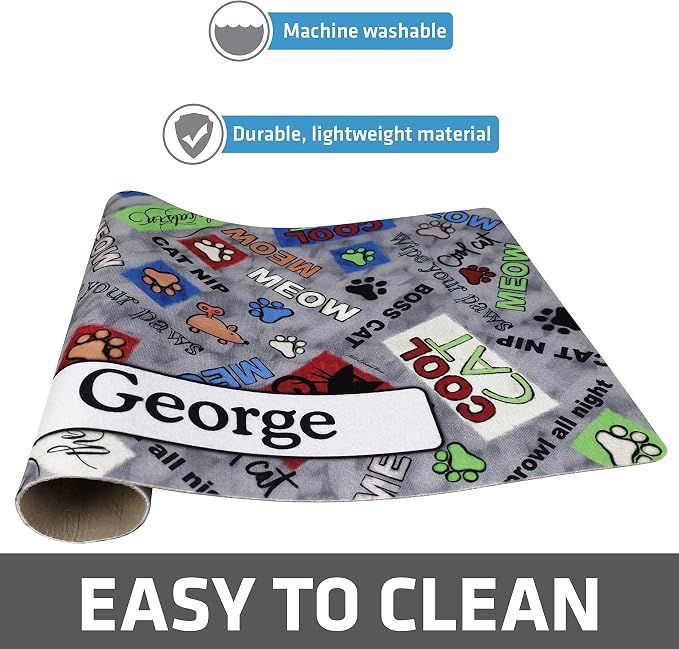 Drymate Personalized Pet Bowl Placemat, Custom Dog & Cat Food Feeding Mat - Image 4