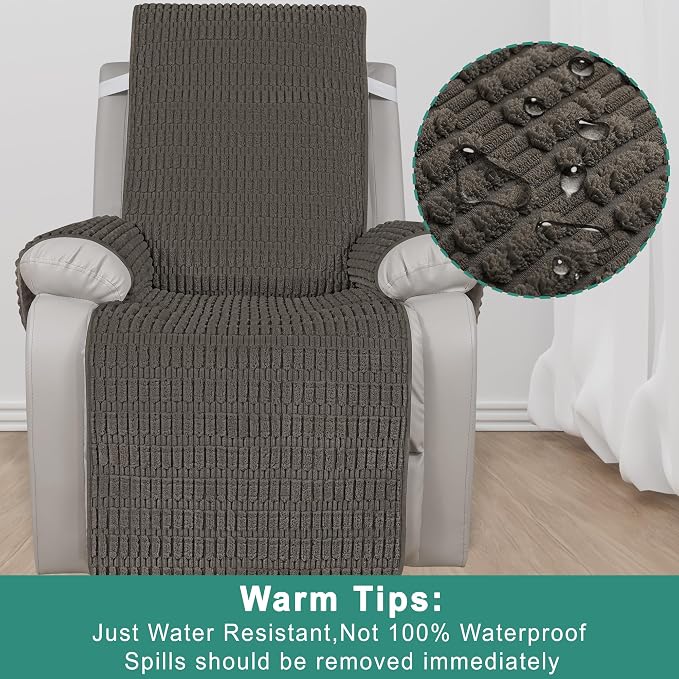 Foxdecor Recliner Chair Covers, Recliner Cover Non-Slip Chair Covers, Washable - Image 6