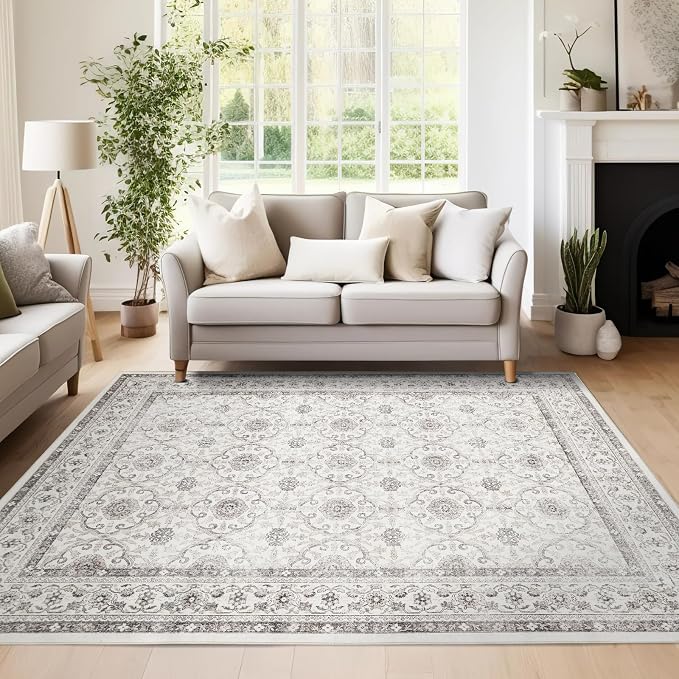 jinchan Floral Area Rugs 4x6 by JINCHAN
