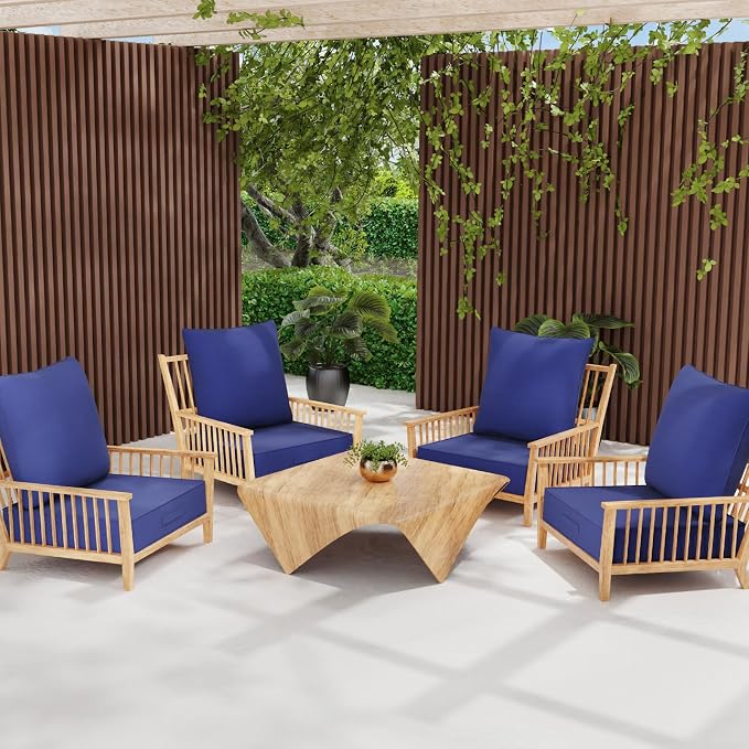 Outdoor Olefin Water-Resistant Deep Seat Cushion Set, Thickened Sofa Chair Pad - Image 8