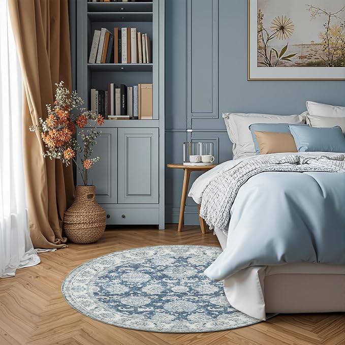 jinchan Fiora Round Rug 4ft Area Rug - Image 2