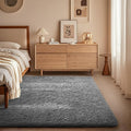 Ophanie 3x5 Rug, Bedside Preppy Dorm Area Rug, College Essentials Non Slip Grey by Ophanie