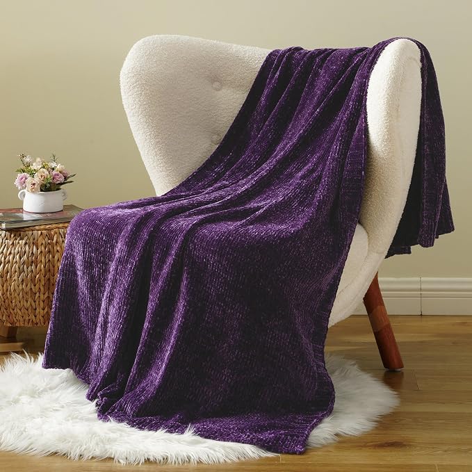 BATTILO HOME Chenille Knitted Throw Blanket - Image 6