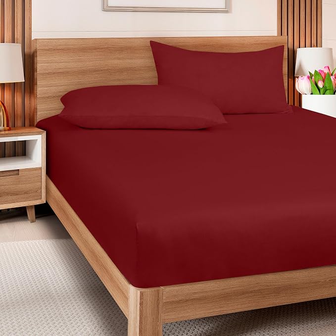 ROYALE LINENS 300 Thread Count 100% Long Staple Combed Cotton Fitted Sheet - Image 5