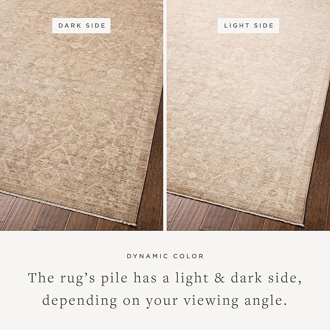 Loloi Chris Loves Julia Palma Collection PLM-01 Bark/Natural 2'-7" x 7'-6" - Image 3