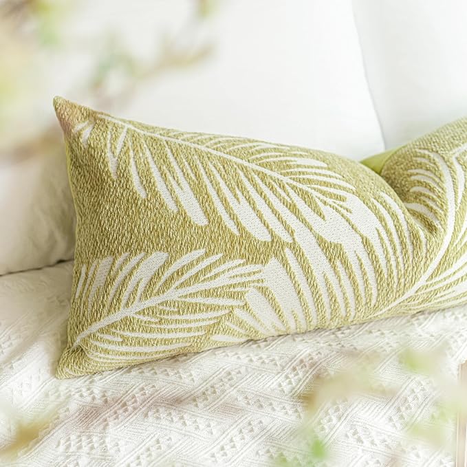 BlissBlush Green Boho Lumbar Throw Pillow Cover 14X36, Decorative Long Accent - Image 6