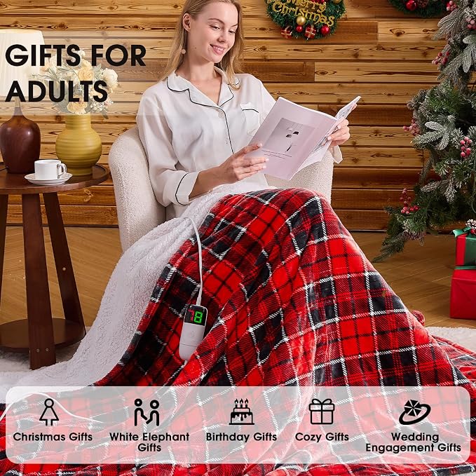 Heated Electric Blanket Full Size, 72X84 Heating Blanket, Fast Heating Washable - Image 4