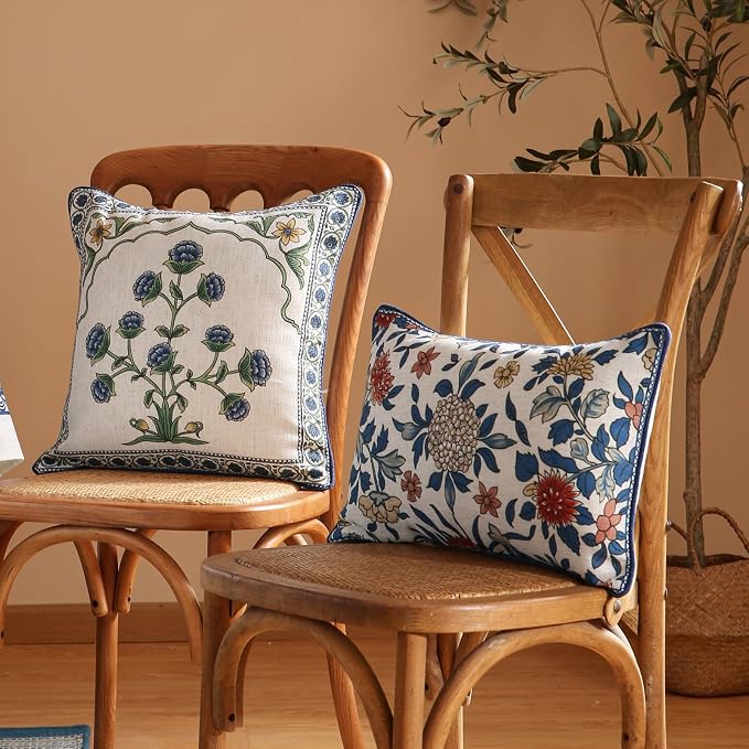 patdrea Designer Throw Pillow Covers Set of 2, Euro Elegant Linen - Image 6