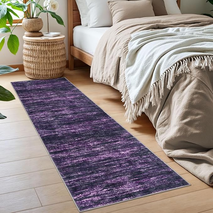 2x6 Modern Abstract Runner Rug for Hallways, Non-Shedding Washable Runners for - Image 3