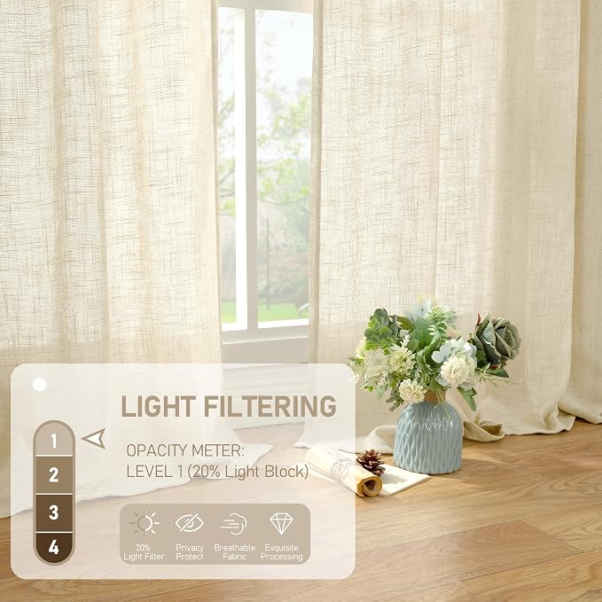 LAMIT Extra Wide Linen Curtains - Image 4