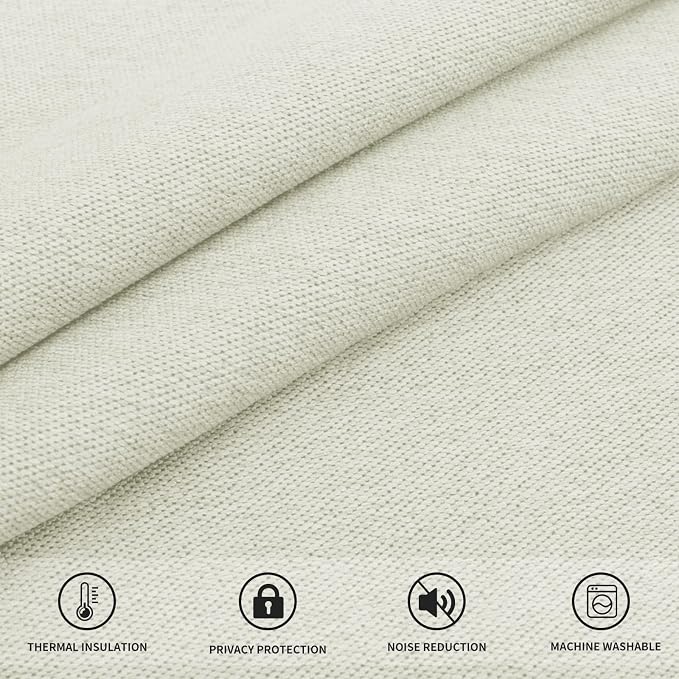 Easy-Going Linen Look Blackout Curtain Grommet Window Curtain Drapes - Image 6