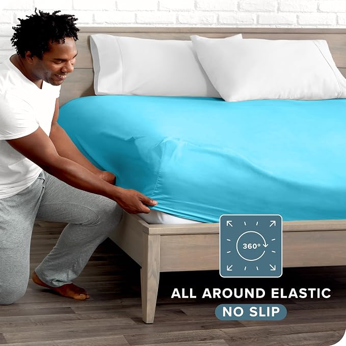 Bare Home Fitted Bottom Sheet King Size - Image 3