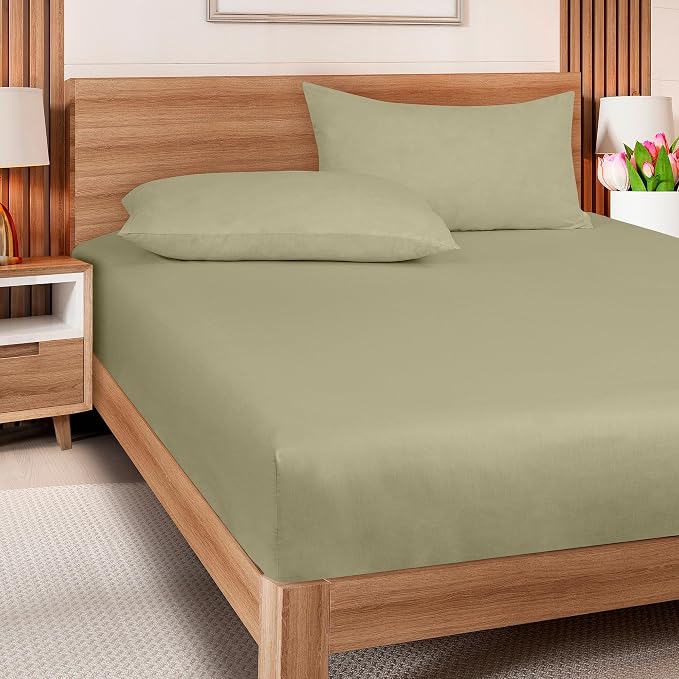ROYALE LINENS 300 Thread Count 100% Long Staple Combed Cotton Fitted Sheet Full - Image 8
