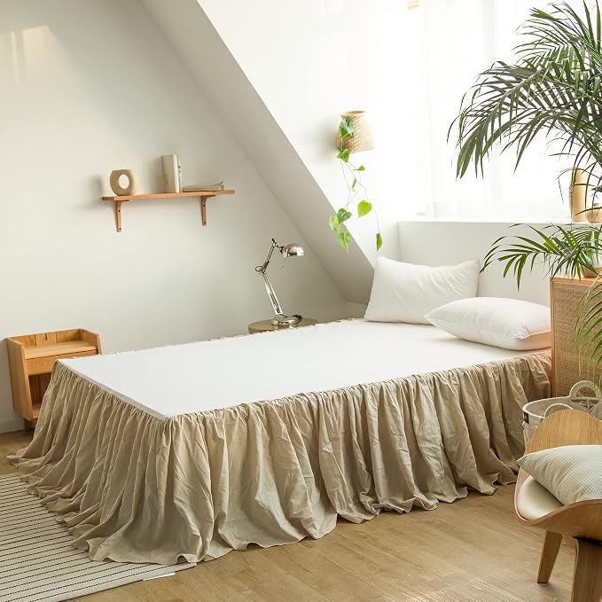 BISELINA French Linen Bed Skirt - Image 6