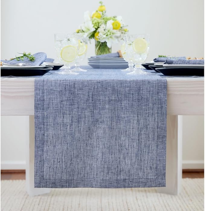 Solino Home Linen Small Table Runner 36 Inches - Image 2