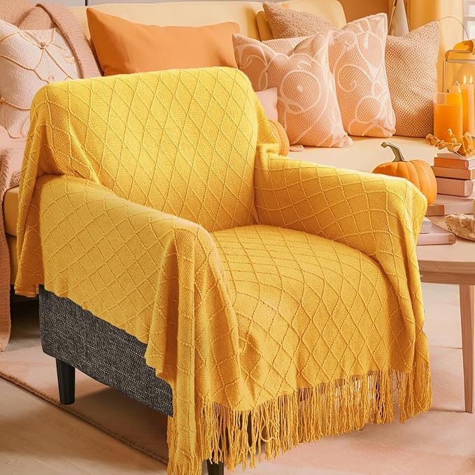 inhand Knitted Fall Throw Blanket - Image 6