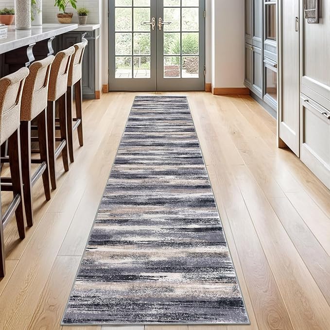 Modern Abstract Runner Rug 2x12 - Image 2