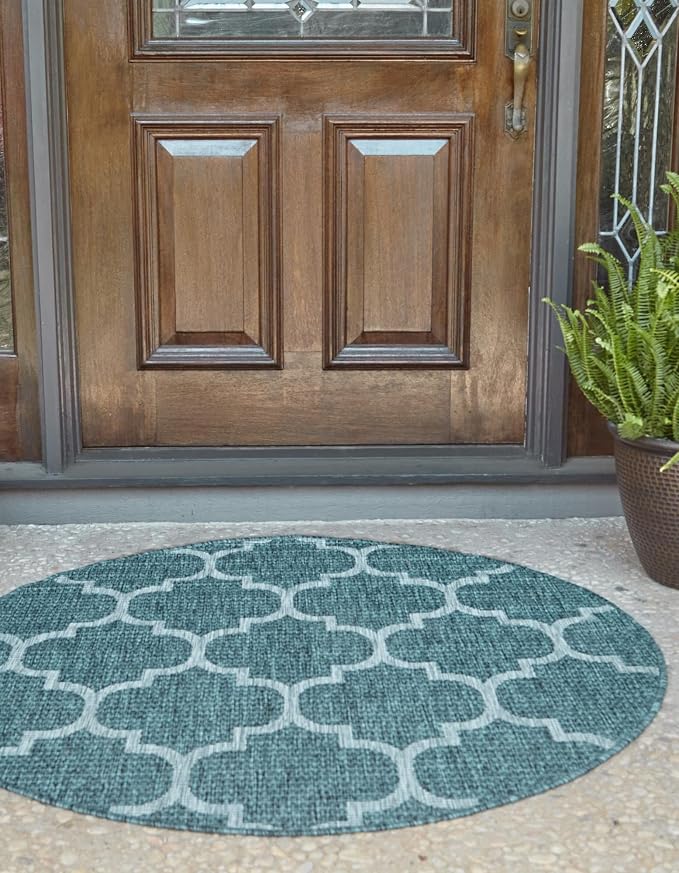 Unique Loom Outdoor Trellis Collection Area Rug - Image 4