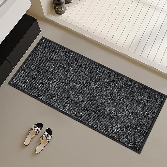 Azadx 2'x4' Indoor Outdoor Door Mat Heavy Duty Front Door Mat Ultra Absorbent - Image 2