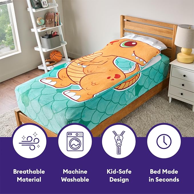 ZippySack Twin Bed Zip-Up Bedding – Super Soft Fleece Fitted Blanket - Image 5