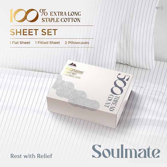 Mayfair Linen 100% Cotton Printed Bed Sheets Full Size Set - Image 4