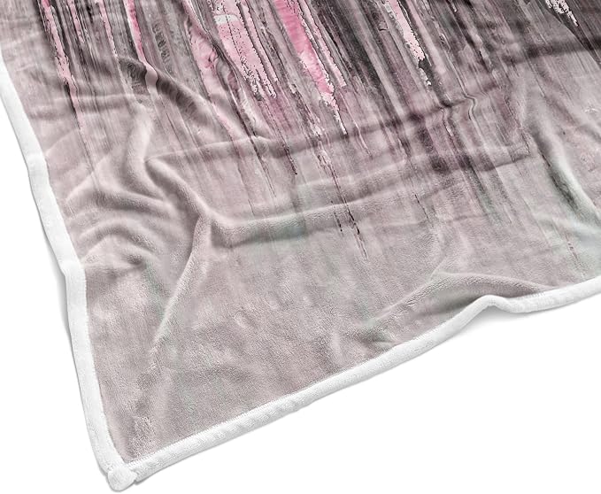 Abstract Throw Blankets, Modern Pink Gold crackNon Cozy Warm Bed Couch Blanket - Image 5