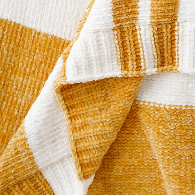 BATTILO HOME Mustard Yellow Throw Blanket - Image 6