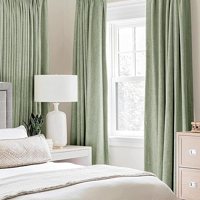 MIULEE Linen Blackout Curtains and Drapes 100% Room Darken Thermal Insulated - Image 2