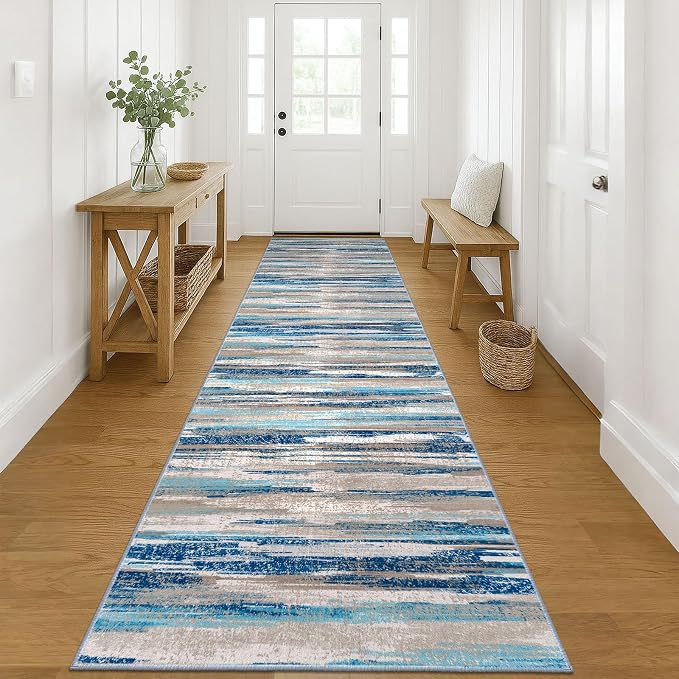Modern Abstract Runner Rug 3x12 by lansny
