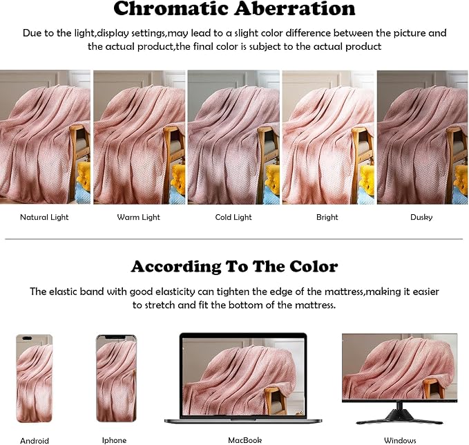 NEWCOSPLAY Super Soft Throw Blanket Dusty Pink Premium Silky Flannel Fleece - Image 6