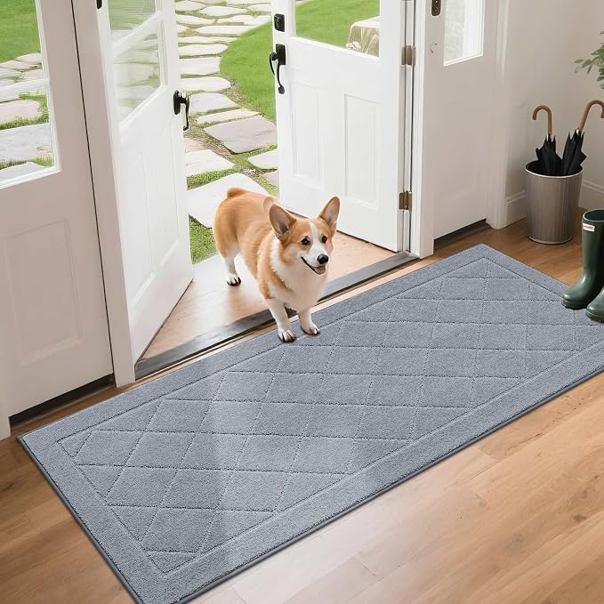 BEQHAUSE Dirt Trapper Door Mat 24" x 60", Doormat Non-Slip Entryway Rugs by BEQHAUSE