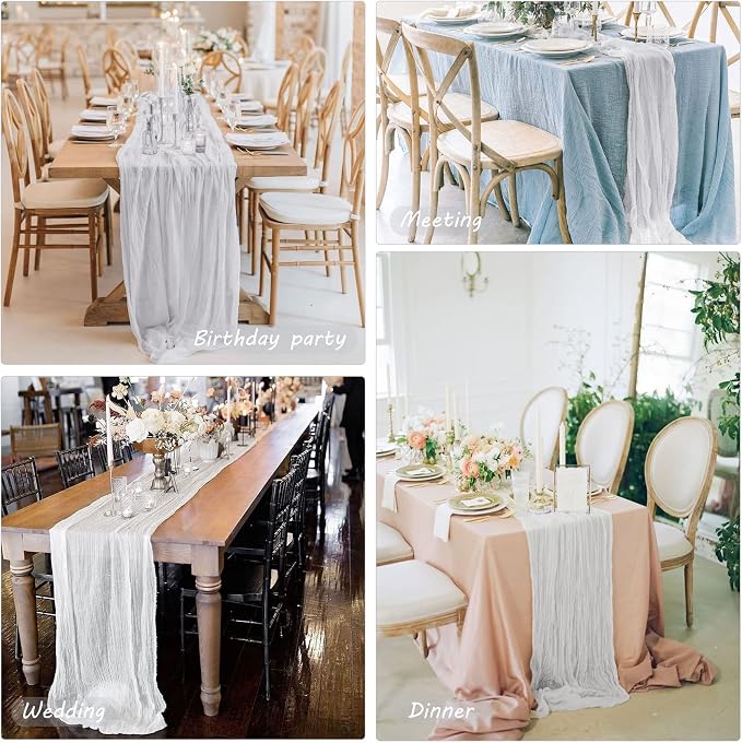 12 Pack Boho Gauze Table Runner - Image 6