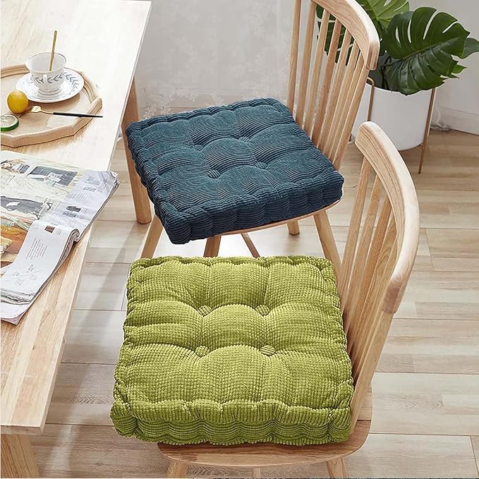 2 Pack Meditation Floor Pillow Large Square and Round Floor Cushions - Image 8