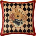 Grandmillennial Checkered Pillow Cover, Velvet Euro Sham Covers Decorative by Unknown