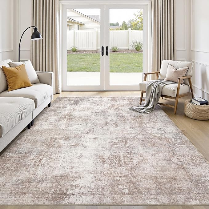 Washable 10X14 Area Rug: Modern Abstract Soft Non-Slip Indoor Rugs - Image 8