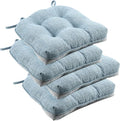 downluxe Indoor Chair Cushions for Dining Chairs, Tufted Overstuffed Textured by Downluxe