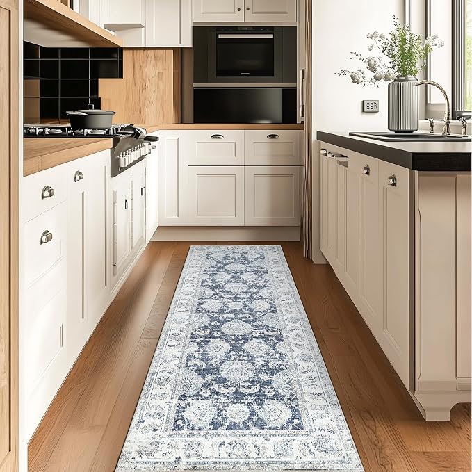 jinchan Fiora Long Hallway Runner Rug 2x12 Machine Washable Runner Rug Dark - Image 2