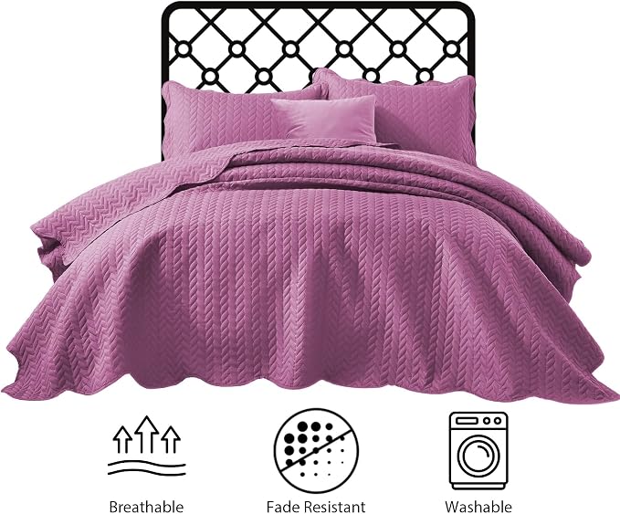 IR Imperial Rooms Queen Quilt Bedding Set Size + 2 Pillow Shams - Image 8