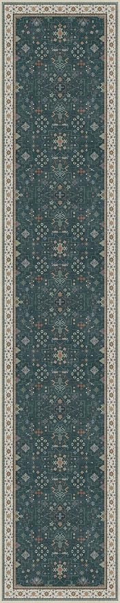 Vintage Dark Green 2x10 Kitchen Rug - Image 8